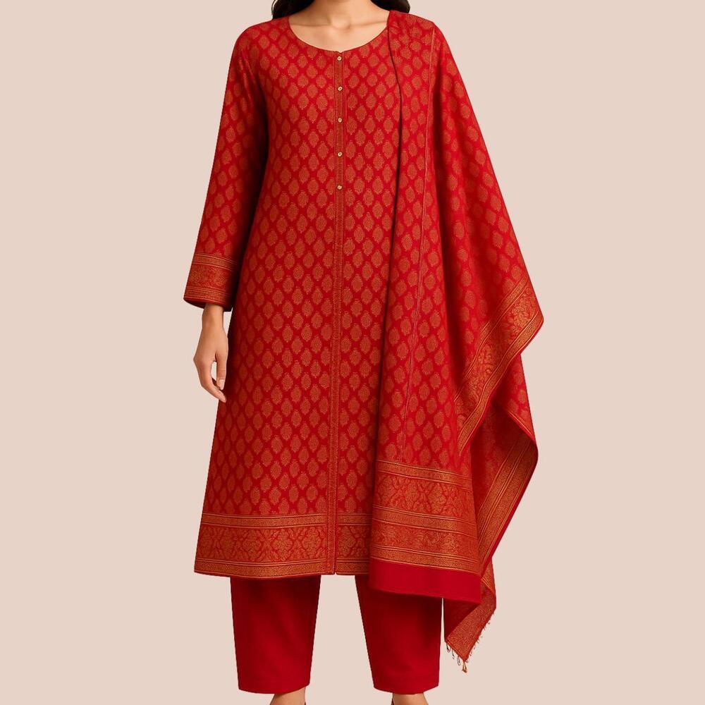 Brand New Red & gold desi suit